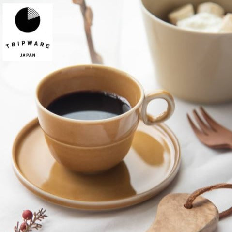 | Tripware | 美濃燒咖啡杯連碟子 | 焦糖色